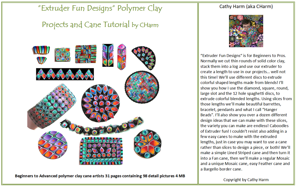 Extruder Fun polymer clay canes
