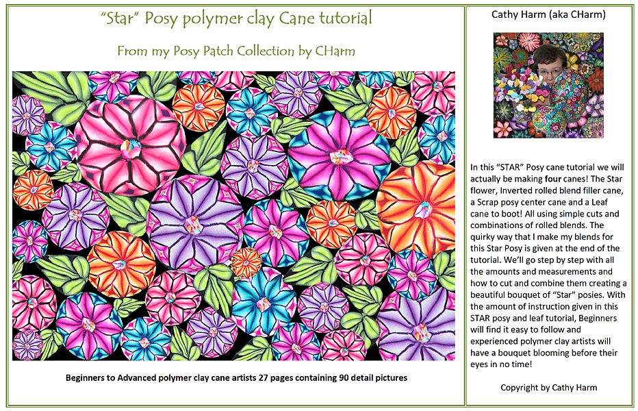 Star Posy polymer clay