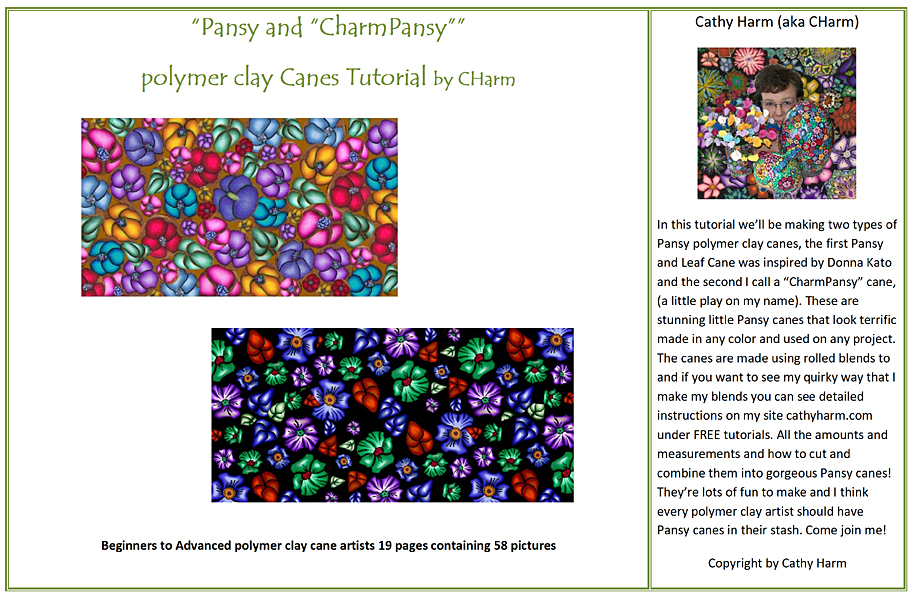 Pansy and Charmpansy polymer clay